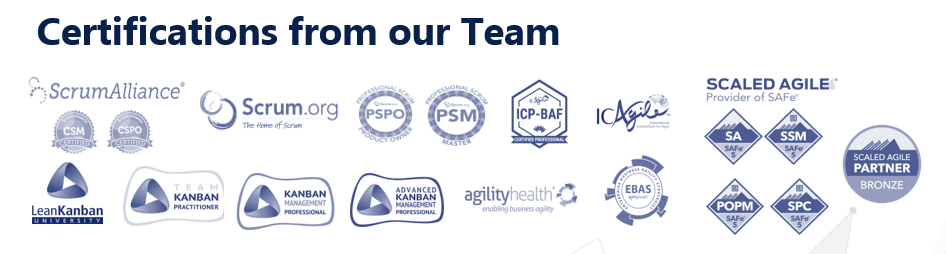 certifications from our team
